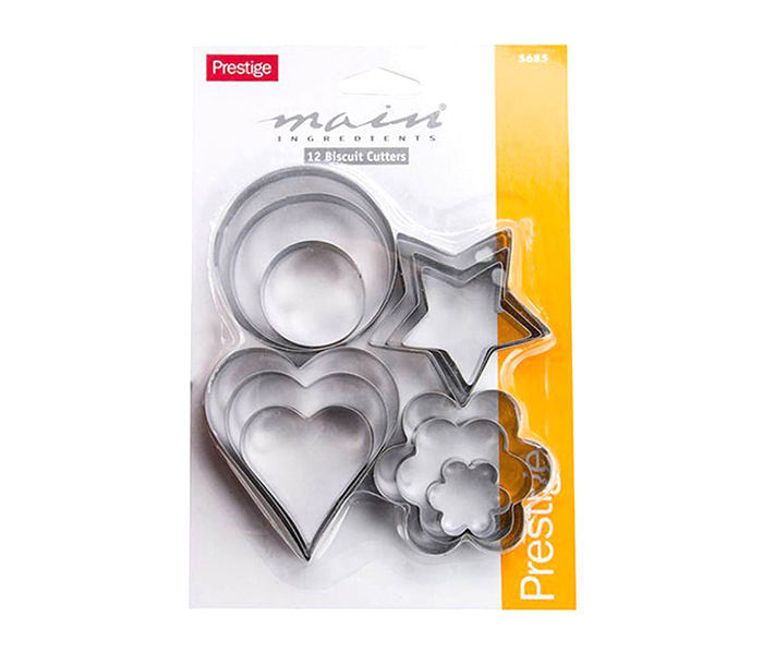 Prestige PR5685 12 Pieces Biscuit Cutters, Silver - Zoom Image 2