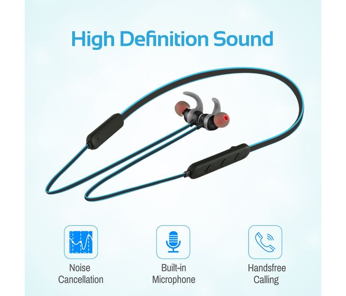 Promate Spicy-1 High Definition Wireless Secure-Fit Stereo Magnetic Earbuds, Blue - Zoom Image 3