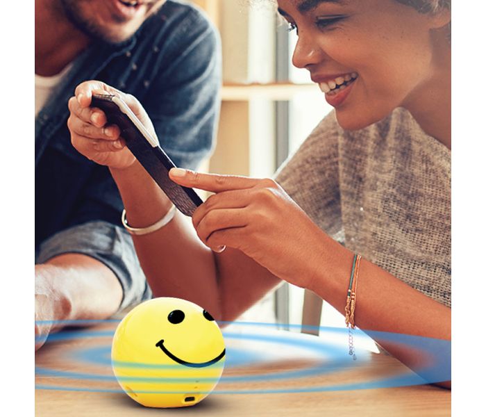 Promate Smiloji Cute Emoji Stereo Sound Wireless Bluetooth Speaker with Built-in Mic - Yellow - Zoom Image 8