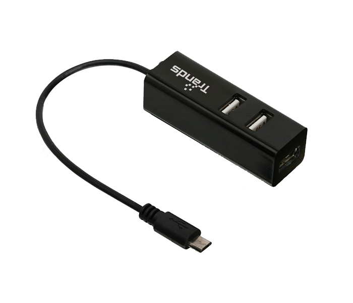 Trands TR-OT1156 Micro USB OTG Card Reader with 2 USB Hub - Zoom Image 1