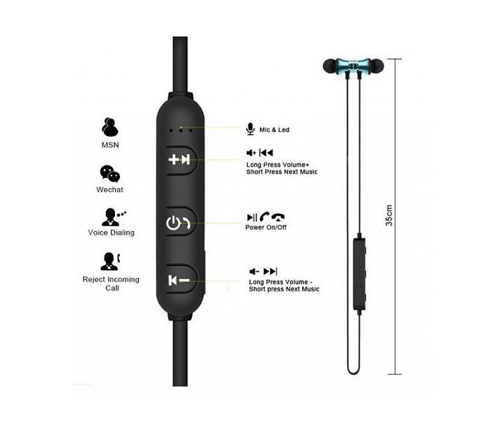 K9S Bluetooth 4.1 Earphones Headsets With Mic And Magnetic Suction - Zoom Image 2