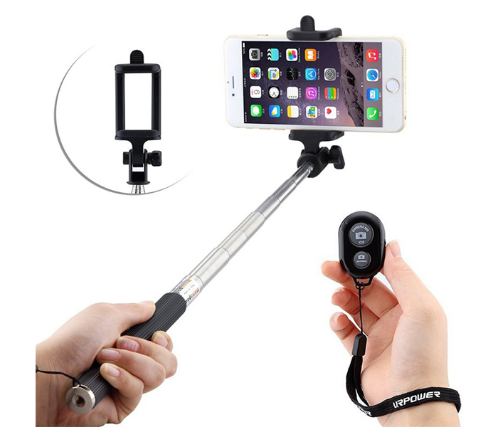 Trands TR-SS50 Universal Wireless Bluetooth Mobile Selfie Stick Monopod - Black - Zoom Image 4