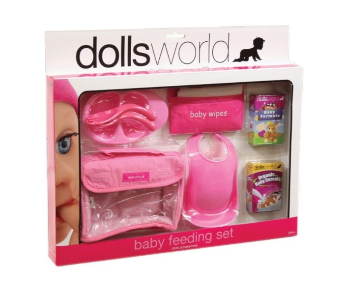 Dolls World 8497 Baby Feeding Set Pink - Zoom Image 1