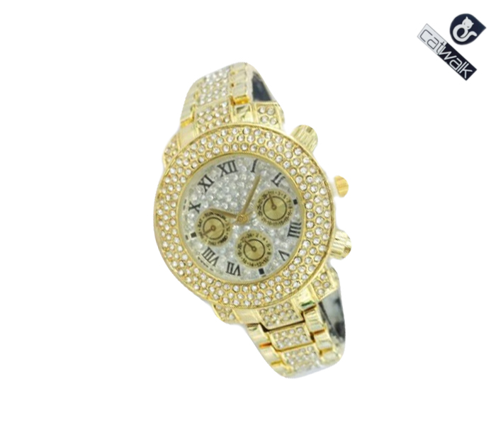 Catwalk CW-971 Genuine quality Fashionable Cz Watch For Women Gold - Zoom Image