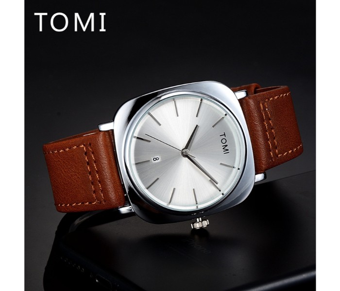 Tomi TM-0845 maglo faxes genuine quality Leather Band Wrist Watch Unisex - Zoom Image