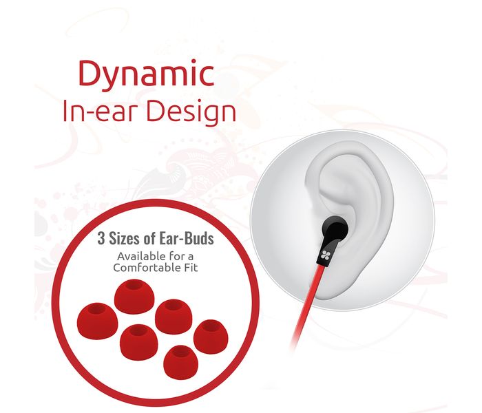 Promate Aurus Ergonomic Comfort Fit Universal Hands Free Stereo Earphone with Built-in Microphone, Black - Zoom Image 2