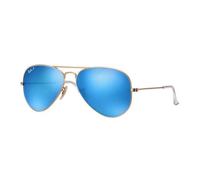 Ray-Ban 0RB3025 112/4L-58 Aviator Gold Frame & Blue Gradient Flash Mirrored Sunglasses for Unisex - Zoom Image 2