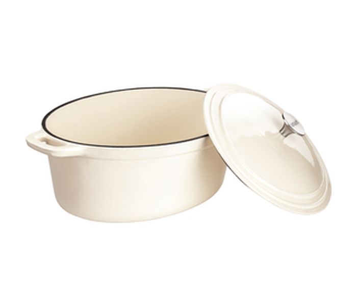 Lamart LT1062 6L Cast-Iron Pot with Lid, Cream - Zoom Image 2