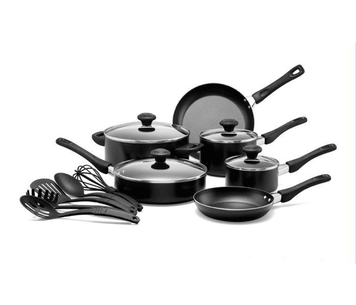 Prestige PR20344 15 Pieces Non Stick Cooking Set - Black - Zoom Image