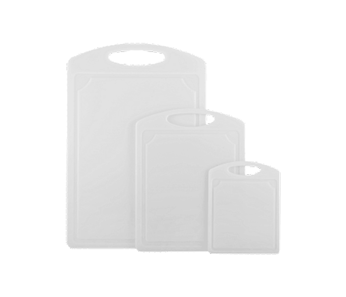 Royalford RF9203 3 Pieces Polyethylene Classic Cutting Board Set -White - Zoom Image 2