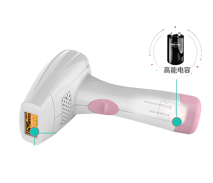 BoSidin D-1125 Permanent IPL Laser Hair Remover with Skin Rejuvenation for Women - White & Pink - Zoom Image 2