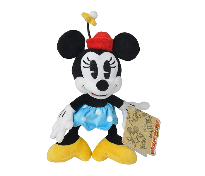 Disney Plush PDP1700928 7-inch Mickey 90th Retro Minnie Bright Blue Skirt Soft Toy - Zoom Image