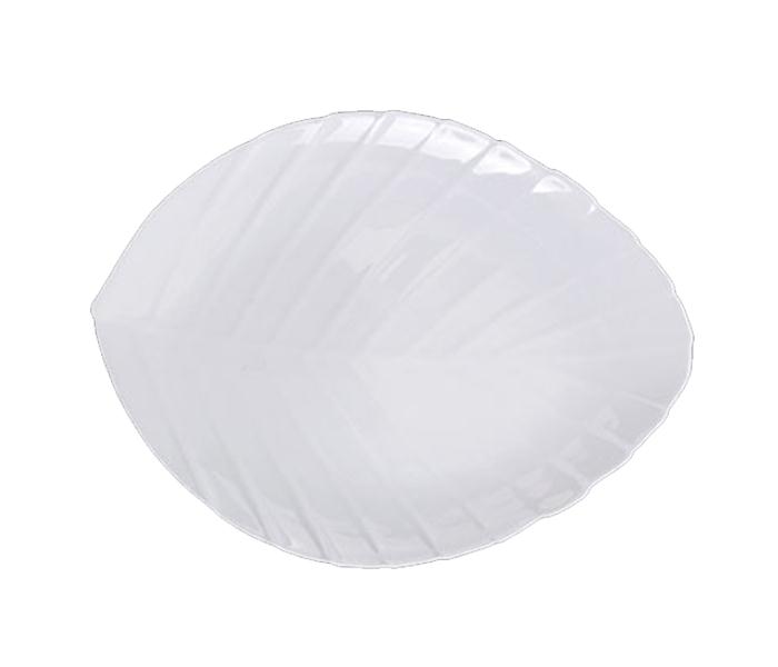 Royalford RF8317 9-inch Leaf Shape Dinner Plate - White - Zoom Image