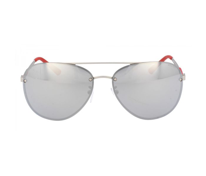 Police SPL379 581X Aviator Silver & Red Frame and Grey Mirrored Sunglasses for Unisex - Zoom Image 2