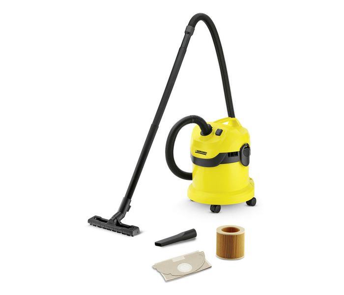 Karcher 1.629-763.0 WD 2 GB 12L Wet and Dry Vacuum Cleaner, Yellow - Zoom Image