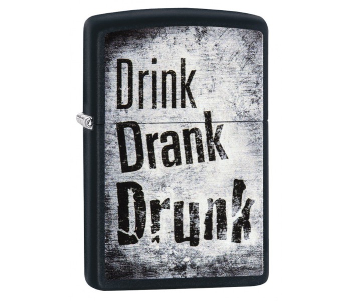 Zippo 29618 218 Drink Drank Drunk Design Lighter Black - Zoom Image 3