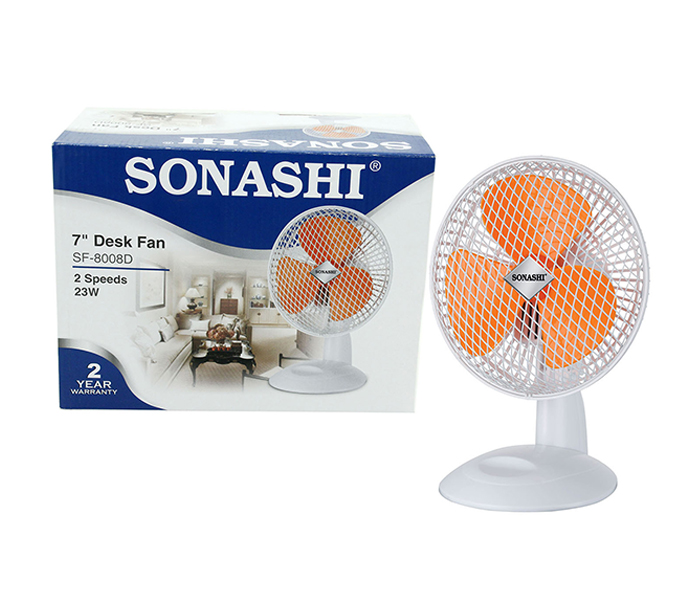 Sonashi SF-8008-D 7-inch Desk Fan - Orange - Zoom Image 4