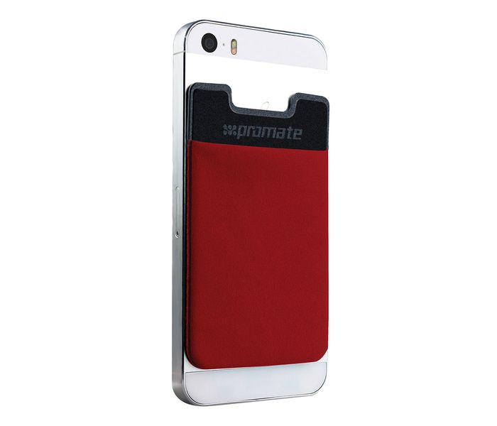 Promate Cardo 3M Rear Sticker Mobile Card Holder, Red - Zoom Image 4