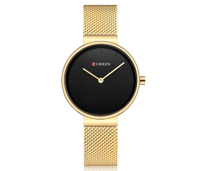 Curren 9016 Stylish Quartz Watch For Women Gold And Black - Zoom Image 3