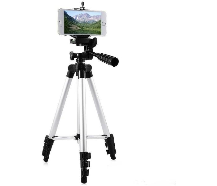 Professional 3110 Portable & Foldable Tripod Stand with Clip Bracket Holder for Mobile, Camera and go pro Flexible Mount with Three-dimensional Head - Zoom Image 9