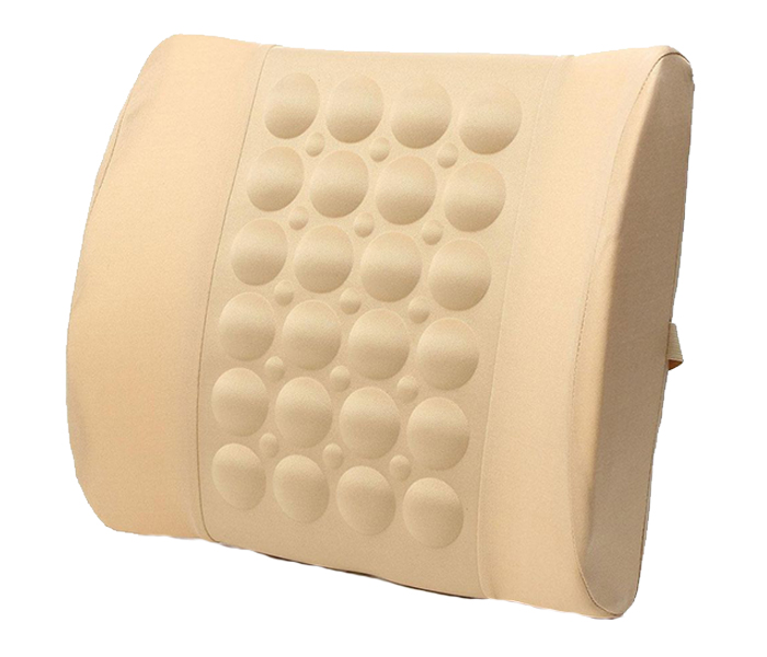 Car Back Massager Lumbar Seat Cushion - Beige - Zoom Image 2