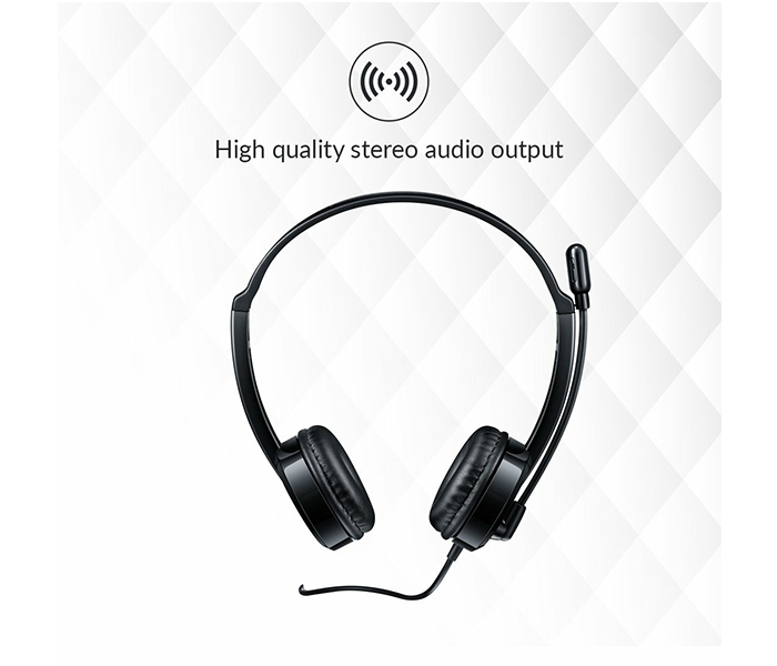 Rapoo H100 Plus Wired Stereo Headset - Black 18007 - Zoom Image 2