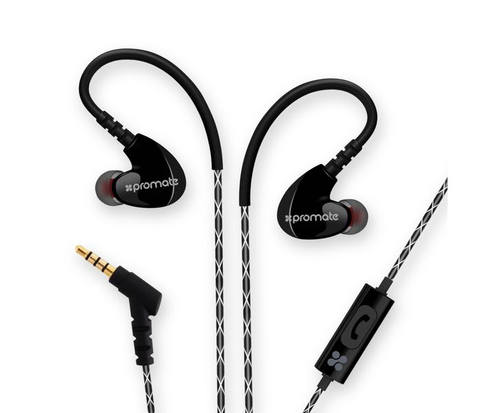 Promate Active Stereo Sweat Proof Sports Headphone, Black - Zoom Image 6