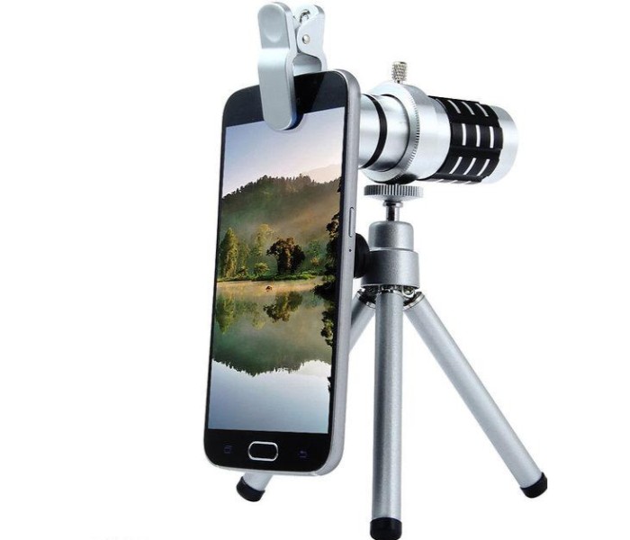 Z Tech 12X Mobile Phone Camera Clip on Monocular Long Fixed Focus Telescope Lens ZTL43 Silver - Zoom Image 4