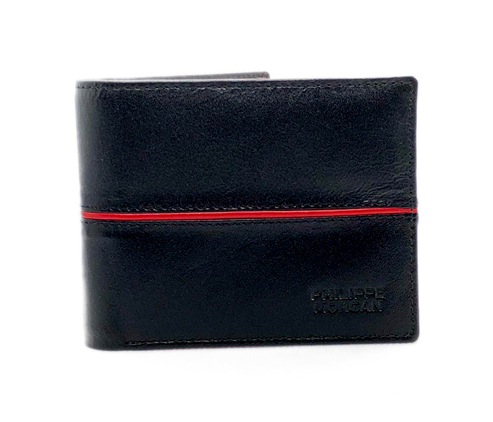 Philippe Morgan PM019 Men Leather Bifold Wallet - Red - Zoom Image 1