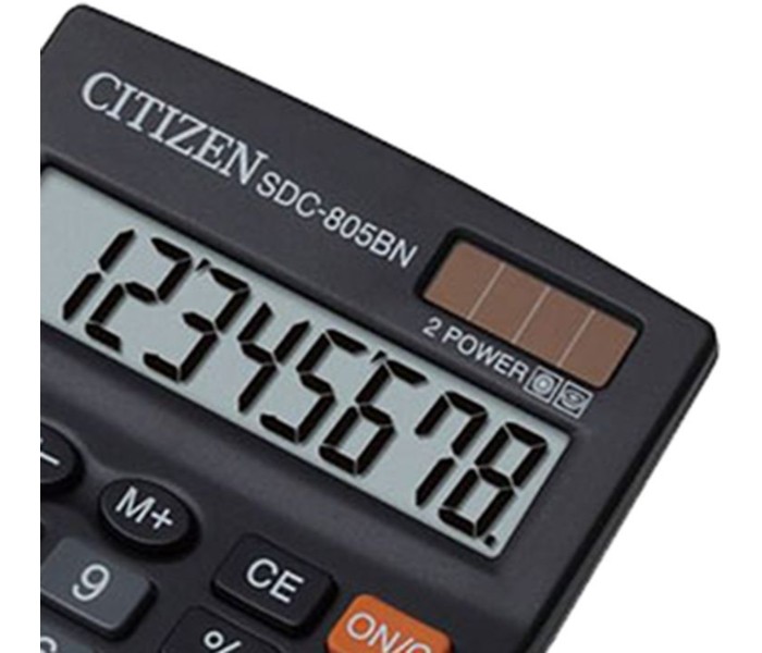 Citizen CTZ SDC 805 8 Digit Basic Calculator Black - Zoom Image 1