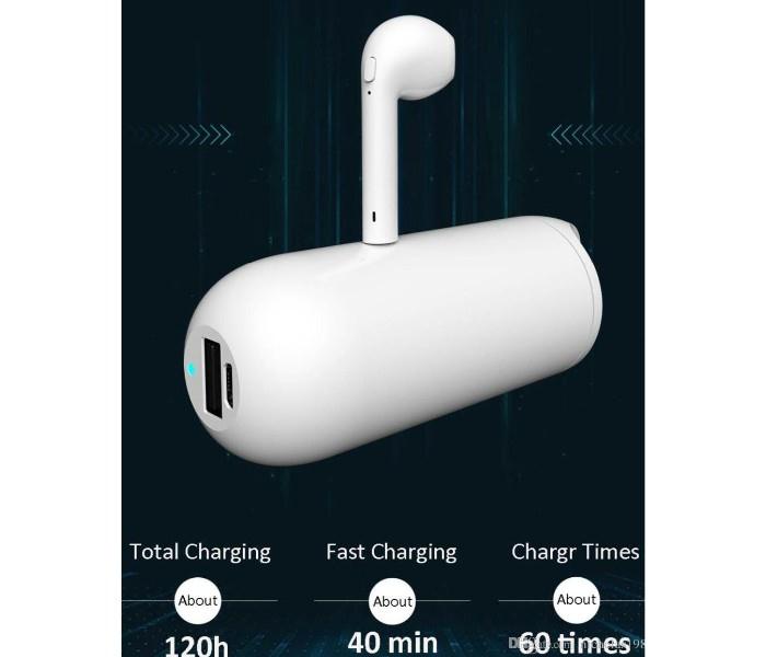 HBQ I9 Mini Bluetooth Wireless Earphone with 2 in 1 Charging Box and External Power Bank with Capacity of 3,300 mAh White - Zoom Image 11