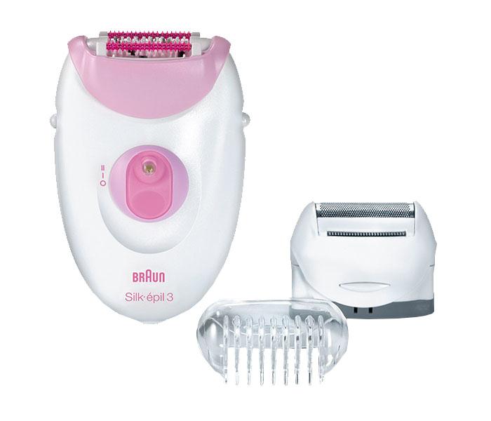 Braun SE 3270 Leg & Body Cordless Epilator and Shaver - White & Pink - Zoom Image 2