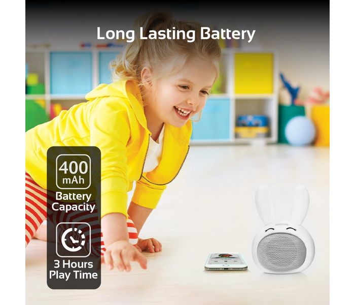 Promate Bunny Mini High Definition Wireless Bunny Speaker - White - Zoom Image 7