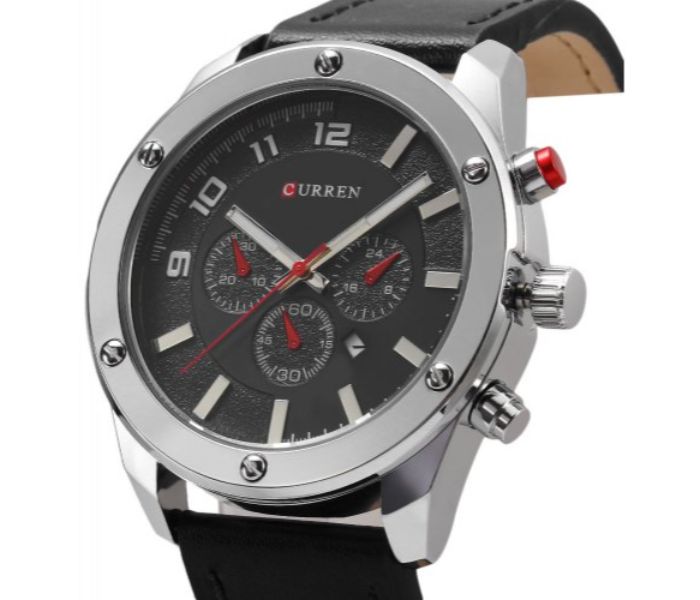 Curren 8204 Analog Quartz Watch For Men Black - Zoom Image 2