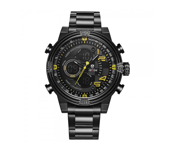 Weide WH-5209MB Analog and LCD Digital Watch Black and Yellow - Zoom Image 4