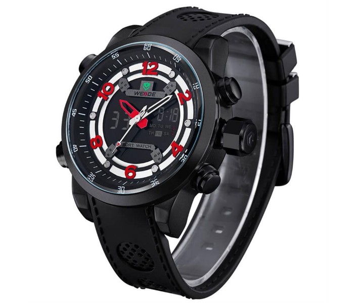 Weide WH 3315PU Mens Analog and Digital Watch Black and Red - Zoom Image 1