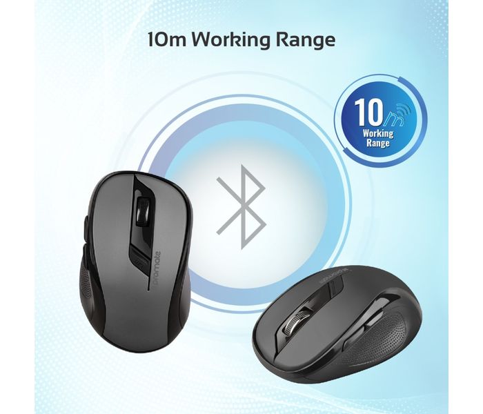 Promate Clix-7 2.4GHz Wireless Ergonomic Optical Mouse, Black - Zoom Image 1