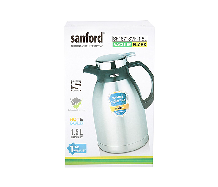 Sanford SF1671SVF 1.5 Litre Stainless Steel Vacuum Flask - Silver - Zoom Image 2