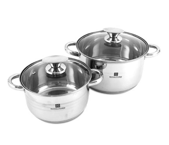 Royalford RF8471 Stainless Steel Induction Cookware Set - Silver, 14 Pieces - Zoom Image 1