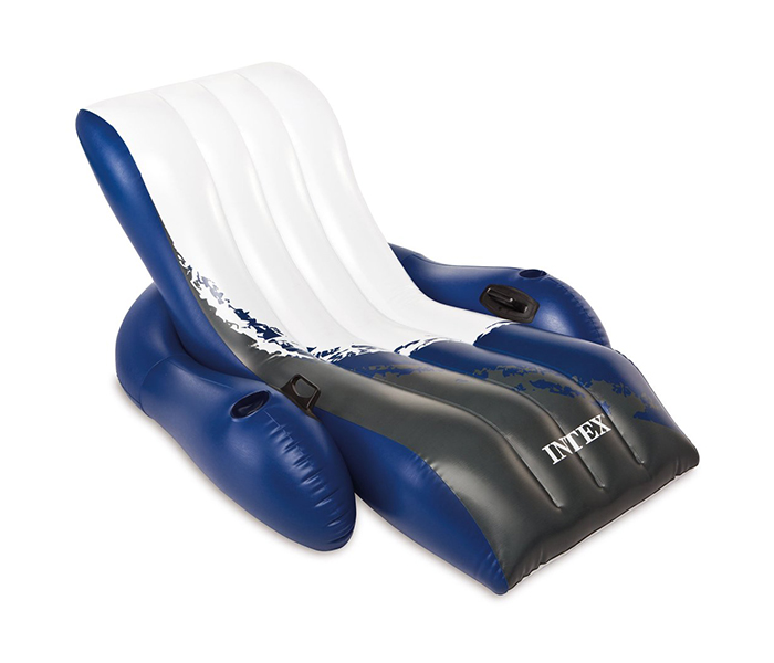 Intex ZX-58868 Floating Recliner Lounge - Blue & White - Zoom Image 2