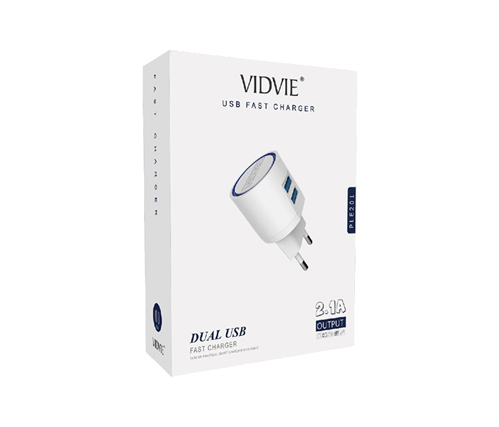 Vidvie PLE-201 2.1A 2 Pin Adapter with Micro Cable for Smartphone - 1 Meter, White - Zoom Image 5