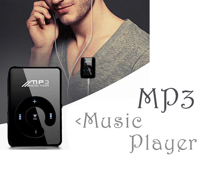 Fashion Clip Mini Mp3 Music Media Player Support Micro Sd Card - Black - Zoom Image 2