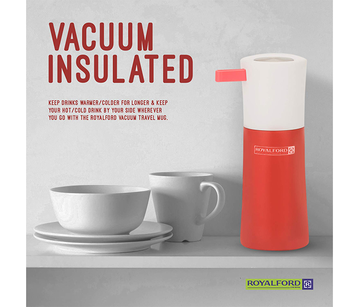 Royalford RFU9036 350ml Stainless Steel Vacuum Bottle - Red - Zoom Image 1