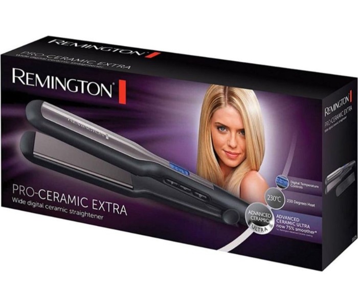 Remington RES5525 Extra Wide Digital Ceramic Hair Straightener Black and Grey - Zoom Image 3