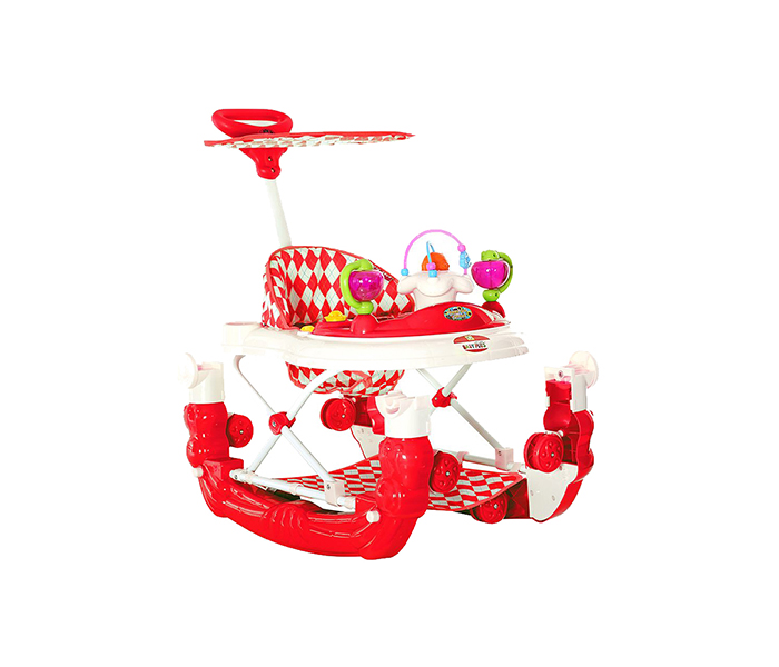 Baby Plus BP8313 Baby Walker Cum Rocker - Red - Zoom Image 1