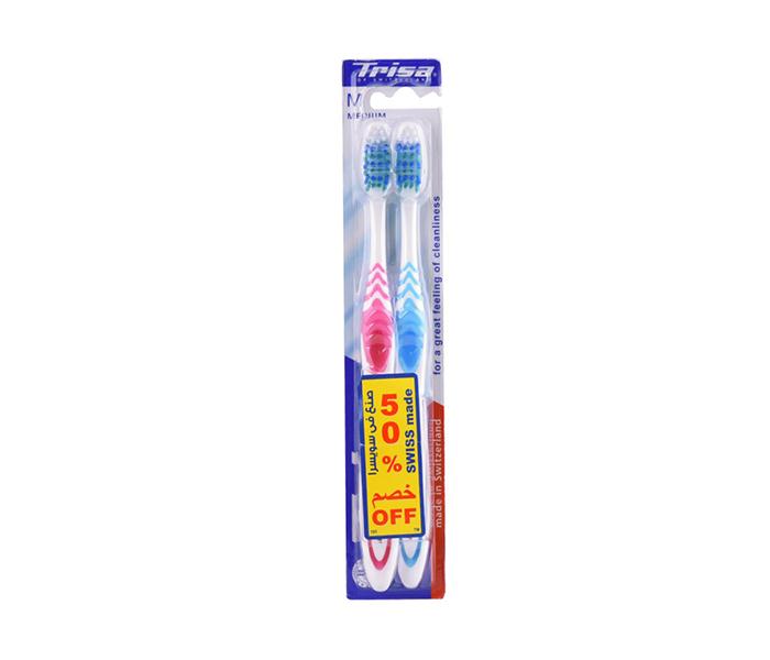 Trisa Flexible Medium Duo Toothbrush - 1+1 Pack - Zoom Image