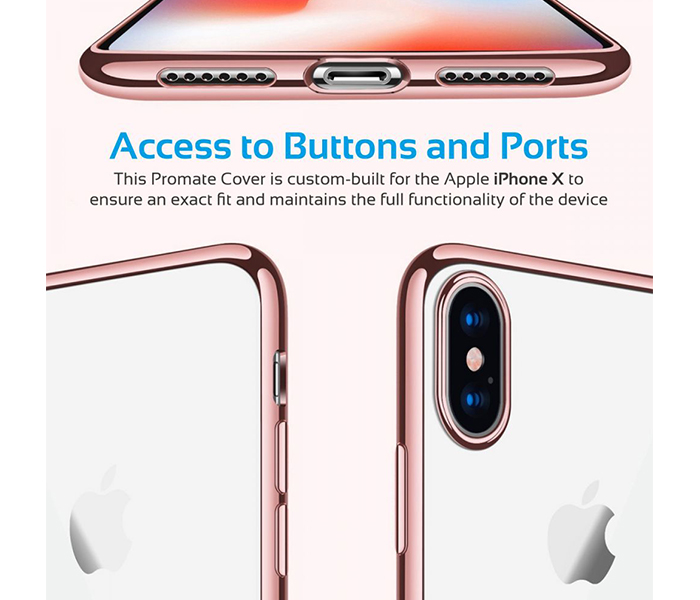 Promate Hybrid-X Case for iPhone X - Rose Gold - Zoom Image 4