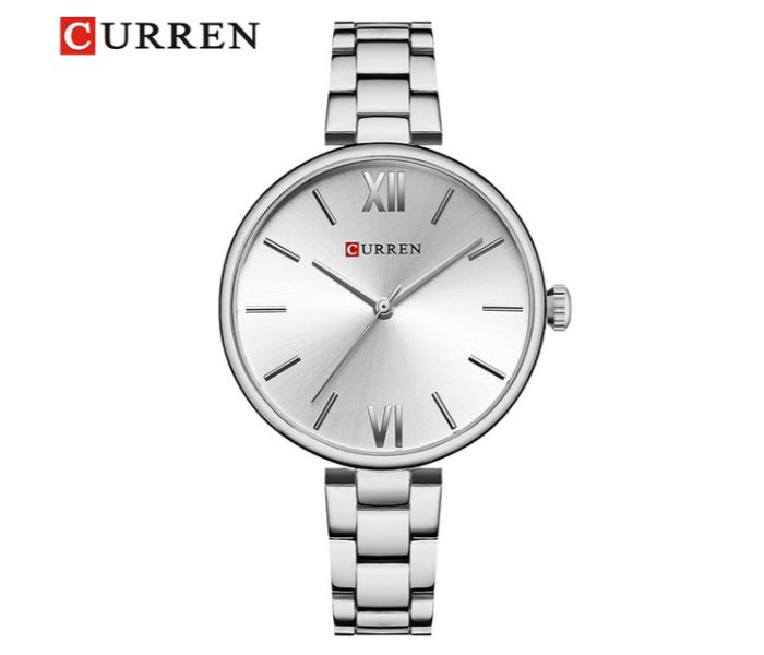 Curren 9017 Quartz Watch For Women Silver - Zoom Image