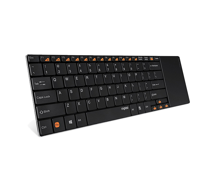 Rapoo E9180P Ultra-Slim Wireless Keyboard with Smart Touchpad - Black 12517 - Zoom Image 1