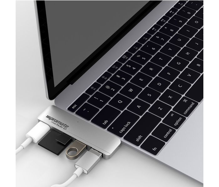 Promate Machub-12 USB TYPE-C HUB - Silver - Zoom Image 5